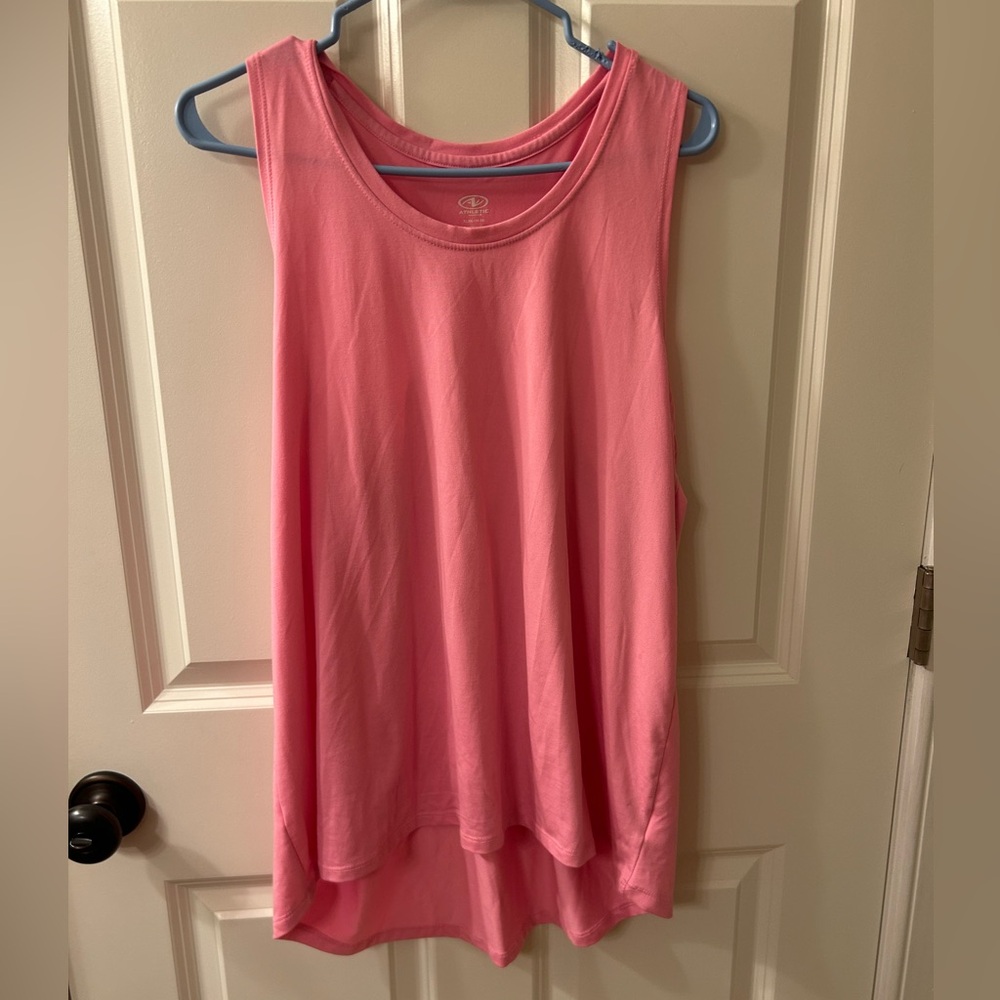 Women’s Athletic Works Pink Scoop Neck Tank Top Size XL